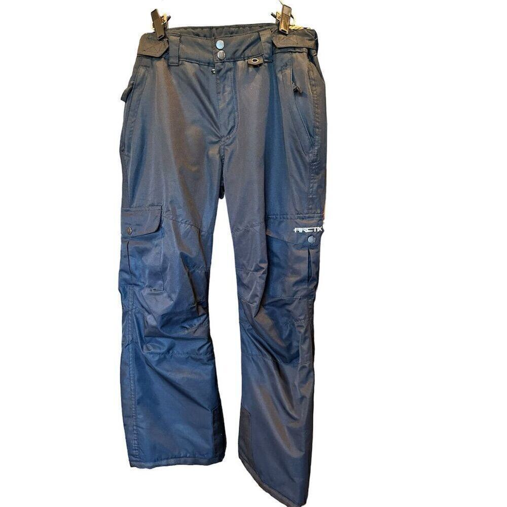 Arctix Snow Ski Pants Black Waterproof Adjustable Waist Winter Casual Kids Med